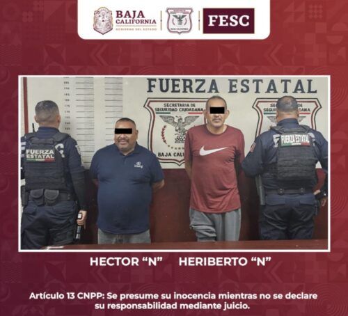 FUERZA ESTATAL ASEGURA A DOS HOMBRES EN POSESIÓN DE GASOLINA DE PROCEDENCIA ILÍCITA, EN TECATE
