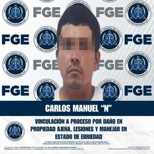 VINCULAN A PROCESO A IMPUTADO POR DAÑO EN PROPIEDAD AJENA, LESIONES Y CONDUCIR EN ESTADO DE EBRIEDAD