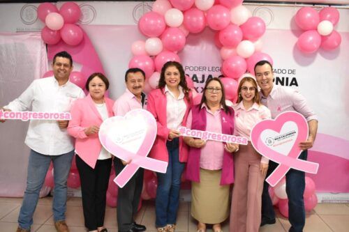 COMISIÓN DE SALUD VISTE DE ROSA AL CONGRESO DE BC PARA LA CONCIENCIACIÓN CONTRA EL CÁNCER DE MAMA