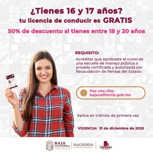 OTORGA GOBIERNO DEL ESTADO LICENCIAS GRATIS A PERSONAS MENORES DE EDAD