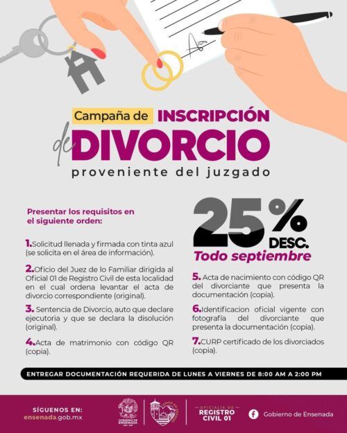 INVITA ALCALDESA CLAUDIA AGATÓN A APROVECHAR EL 25% DE DESCUENTO EN EL REGISTRO DE SENTENCIA DE DIVORCIO