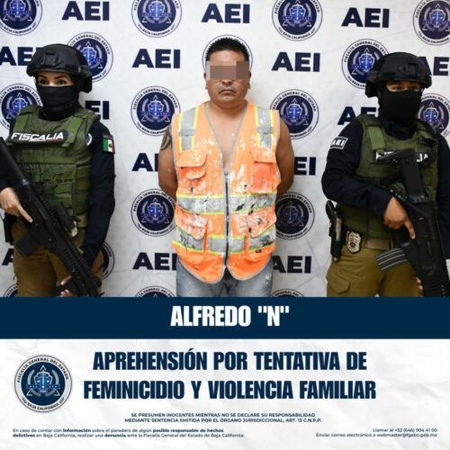 DETIENEN A PRESUNTO FEMINICIDA EN TIJUANA