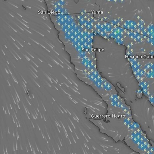 ALERTAN POR AUMENTO EN LA PROBABILIDAD DE LLUVIAS EN BAJA CALIFORNIA