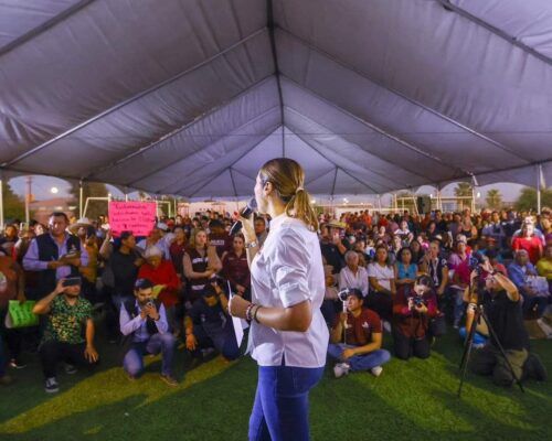 ACUDE GOBERNADORA MARINA DEL PILAR A REUNIÓN COMUNITARIA CON RESIDENTES DE CIUDAD GUADALUPE VICTORIA