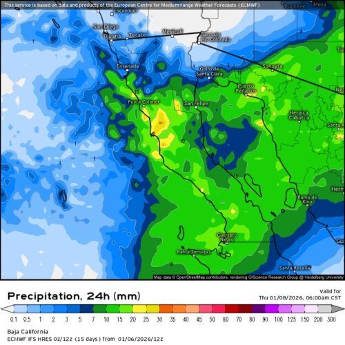 ALERTA POR PRONÓSTICO DE LLUVIAS ESTE MIÉRCOLES 7 DE ENERO