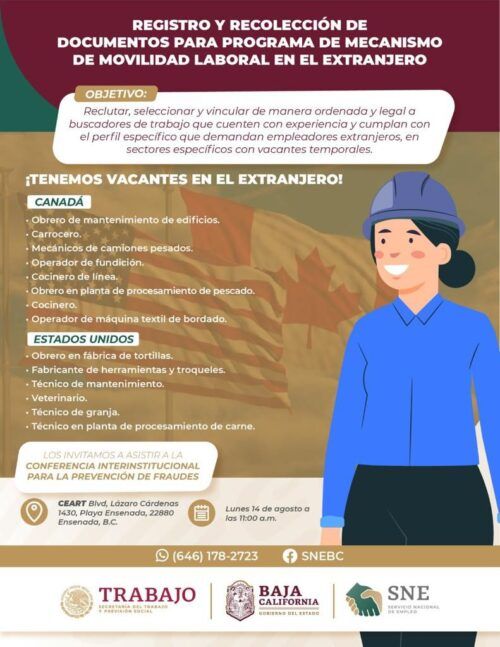 OFERTAN VACANTES DE EMPLEO EN ESTADOS UNIDOS Y CANADÁ
