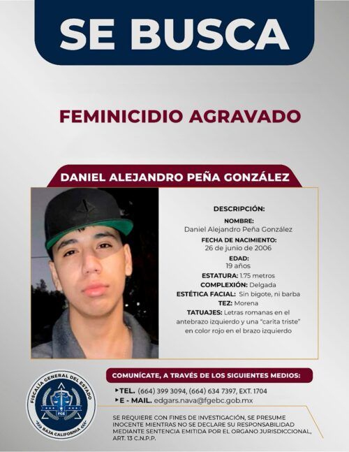 SOLICITAN APOYO PARA LOCALIZAR A PRESUNTO RESPONSABLE DE FEMINICIDIO