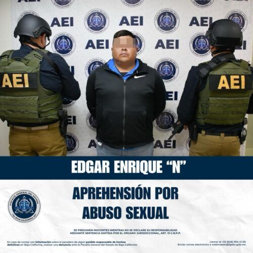 DETIENEN EN TIJUANA A IMPUTADO POR ABUSO SEXUAL CON ORDEN DE APREHENSIÓN EN SINALOA