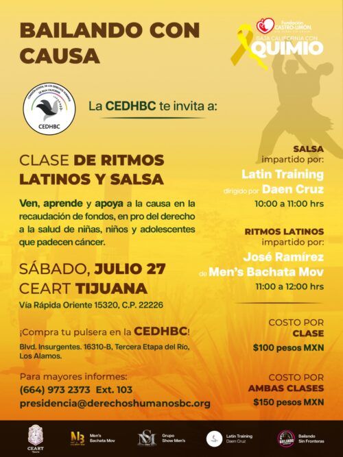 INVITA CEDHBC A BAILAR SALSA EN APOYO A LA FUNDACIÓN CASTRO LIMÓN