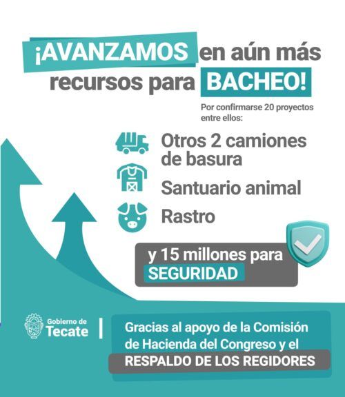 COMISIÓN DE DIPUTADOS APRUEBAN 90 MILLONES PARA BACHEO Y PROYECTOS EN TECATE