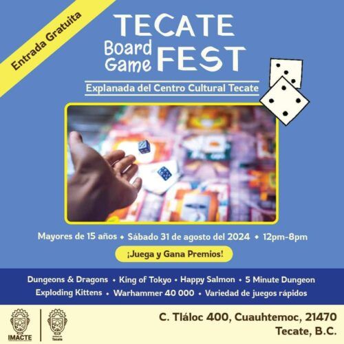 EMOCIÓN Y DIVERSIÓN EN EL TECATE BOARD GAME FEST ESTE PROXIMO 31 DE AGOSTO