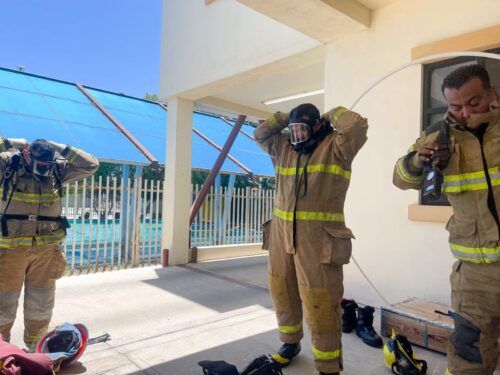 CAPACITA PROTECCIÓN CIVIL ESTATAL A PERSONAL DE BOMBEROS DE SAN FELIPE EN COMBATE DE INCENDIOS
