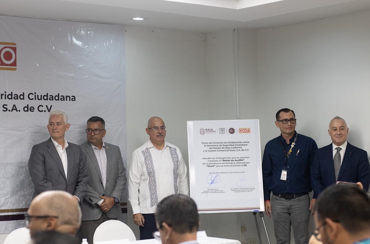 SSCBC Y OXXO FIRMAN CONVENIO PARA AMPLIAR CONECTIVIDAD DE BOTONES DE ALARMA A C5