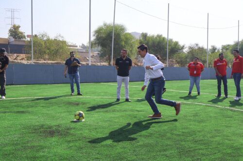 GOBIERNO DE TECATE Y OXXO ENTREGAN CANCHA REHABILITADA EN LA UNIDAD DEPORTIVA “ZURDO MEZA”
