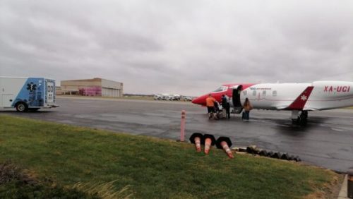 REALIZAN TRASLADO AÉREO DE MENOR CON QUEMADURAS DEL HGM AL HOSPITAL SHRINERS