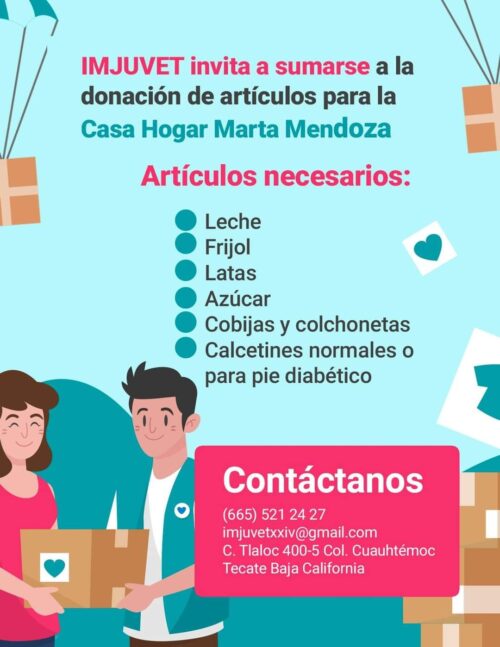 TECATE: INVITAN A SUMARSE A LA COLECTA EN FAVOR DE ADULTOS MAYORES