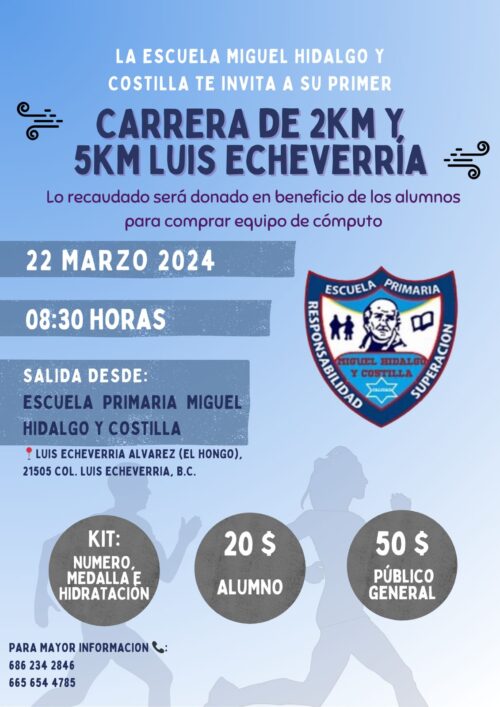 INVITAN A PARTICIPAR EN CARRERA A BENEFICIO DE UNA ESCUELA PRIMARIA DE TECATE
