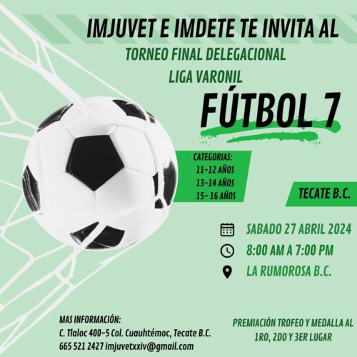 IMDETE INVITA A TORNEO DELEGACIONAL