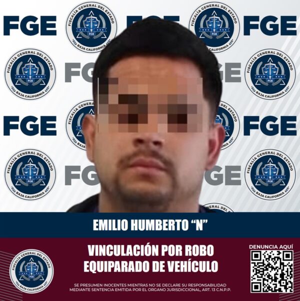 SUJETO INVESTIGADO POR ROBO DE VEHÍCULO ES VINCULADO A PROCESO