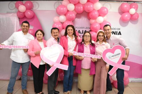 COMISIÓN DE SALUD VISTE DE ROSA AL CONGRESO DE BC PARA LA CONCIENCIACIÓN CONTRA EL CÁNCER DE MAMA