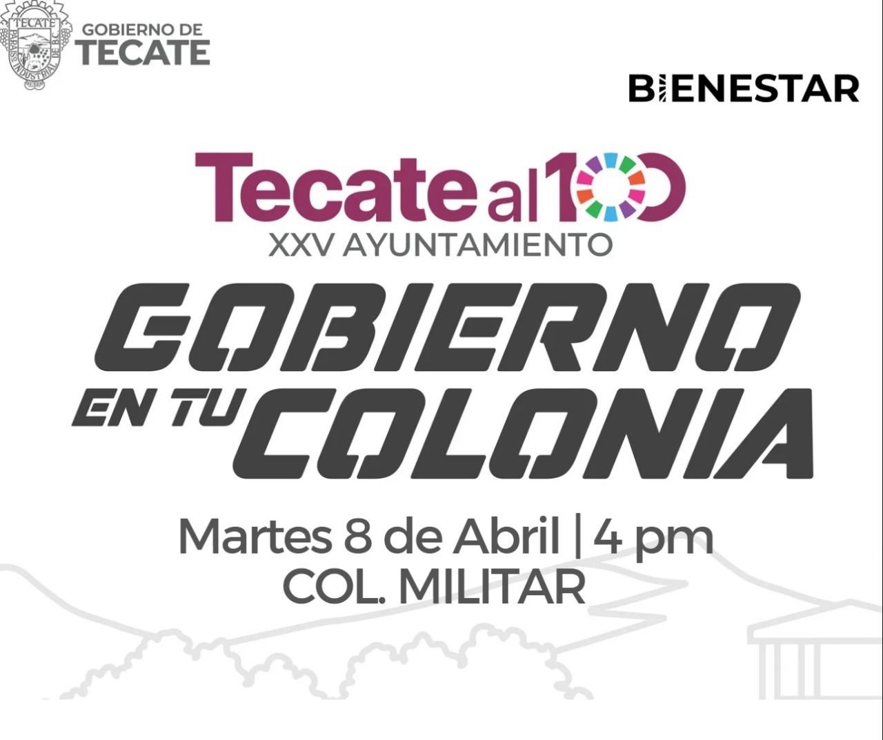 GOBIERNO EN TU COLONIA LLEGA A LA COLONIA MILITAR ESTE MARTES 08 DE ABRIL