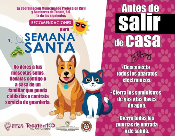 PROTECCIÓN CIVIL Y BOMBEROS DE TECATE INVITAN A PREVENIR RIESGOS EN VACACIONES