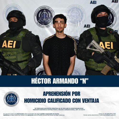 CUMPLIMENTA FISCALÍA ORDEN DE APREHENSIÓN POR HOMICIDIO CALIFICADO