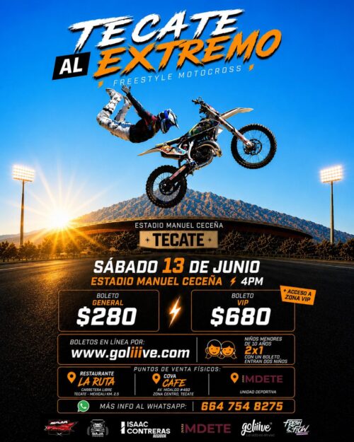 CON EL RESPALDO DEL REGIDOR ISAAC CONTRERAS, LLEGA POR PRIMERA VEZ A TECATE EL ESPECTÁCULO “TECATE AL EXTREMO”