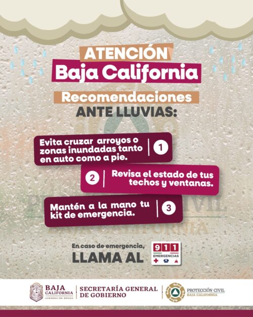 EXHORTAN A TOMAR PRECAUCIONES ANTE PRONÓSTICO DE PRECIPITACIONES PARA EL FIN DE SEMANA