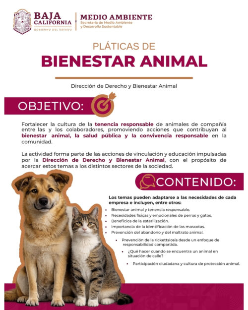 INVITAN A ESCUELAS Y EMPRESAS A SUMARSE A PLÁTICAS DE BIENESTAR ANIMAL