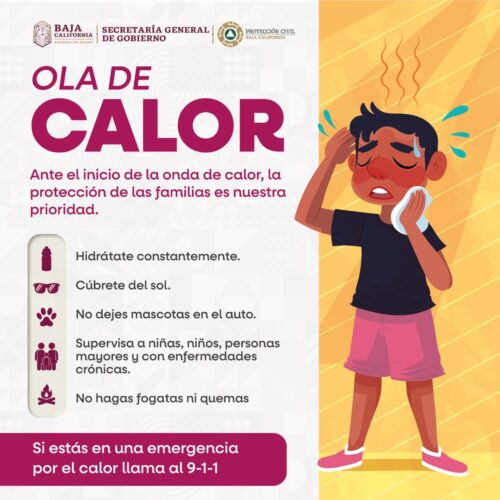 ALERTAN POR NUEVA OLA DE CALOR EN BAJA CALIFORNIA