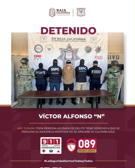 CAPTURAN FUERZAS DE SEGURIDAD DE BC A “EL CIEGO” OBJETIVO PRIORITARIO CON MANDAMIENTO JUDICIAL