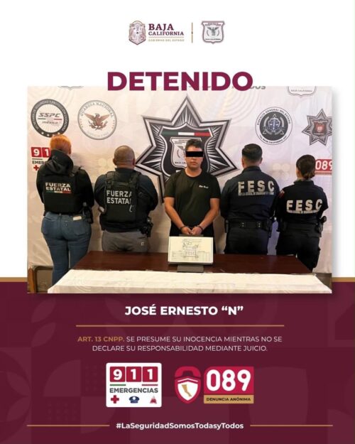 DETIENEN A “EL NETO” OBJETIVO PRIORITARIO RELACIONADO CON HOMICIDIO Y TRÁFICO DE ARMAS