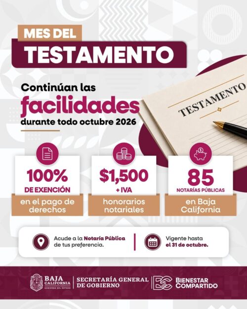 AMPLÍAN DURANTE OCTUBRE LOS BENEFICIOS DEL “MES DEL TESTAMENTO”