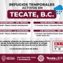 ACTIVA ROMÁN COTA REFUGIOS TEMPORALES EN TECATE PARA PROTEGER A LAS FAMILIAS ANTE LAS LLUVIAS
